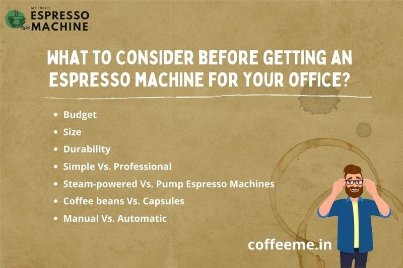 how to choose an espresso machine for the office