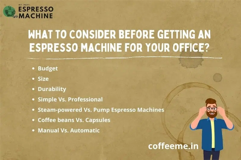 how to choose an espresso machine for the office