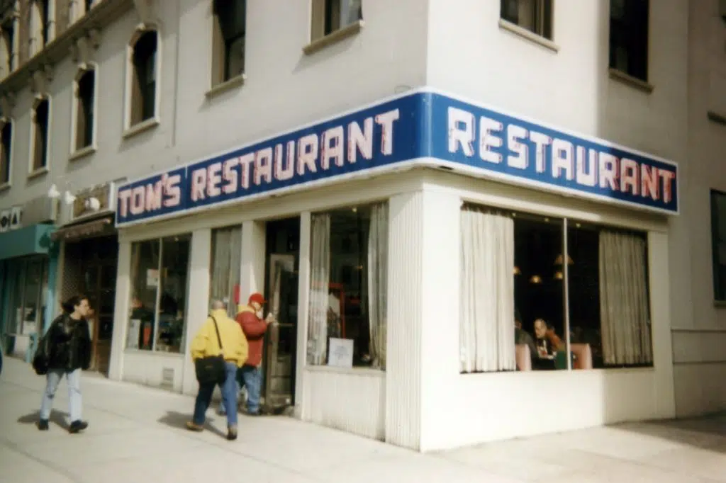 Tom's Restaurant, a diner at 112th St. and Broadway in Manhattan, that was used as the exterior image of Monk's Café in the show